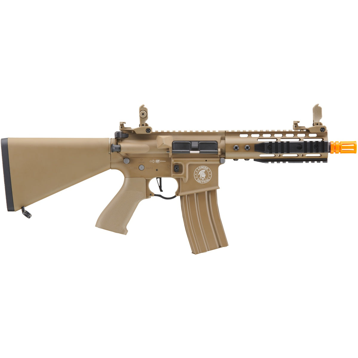 Lancer Tactical Proline 7" KeyMod Airsoft AEG Rifle w/ Stubby Stock (Color: Tan)