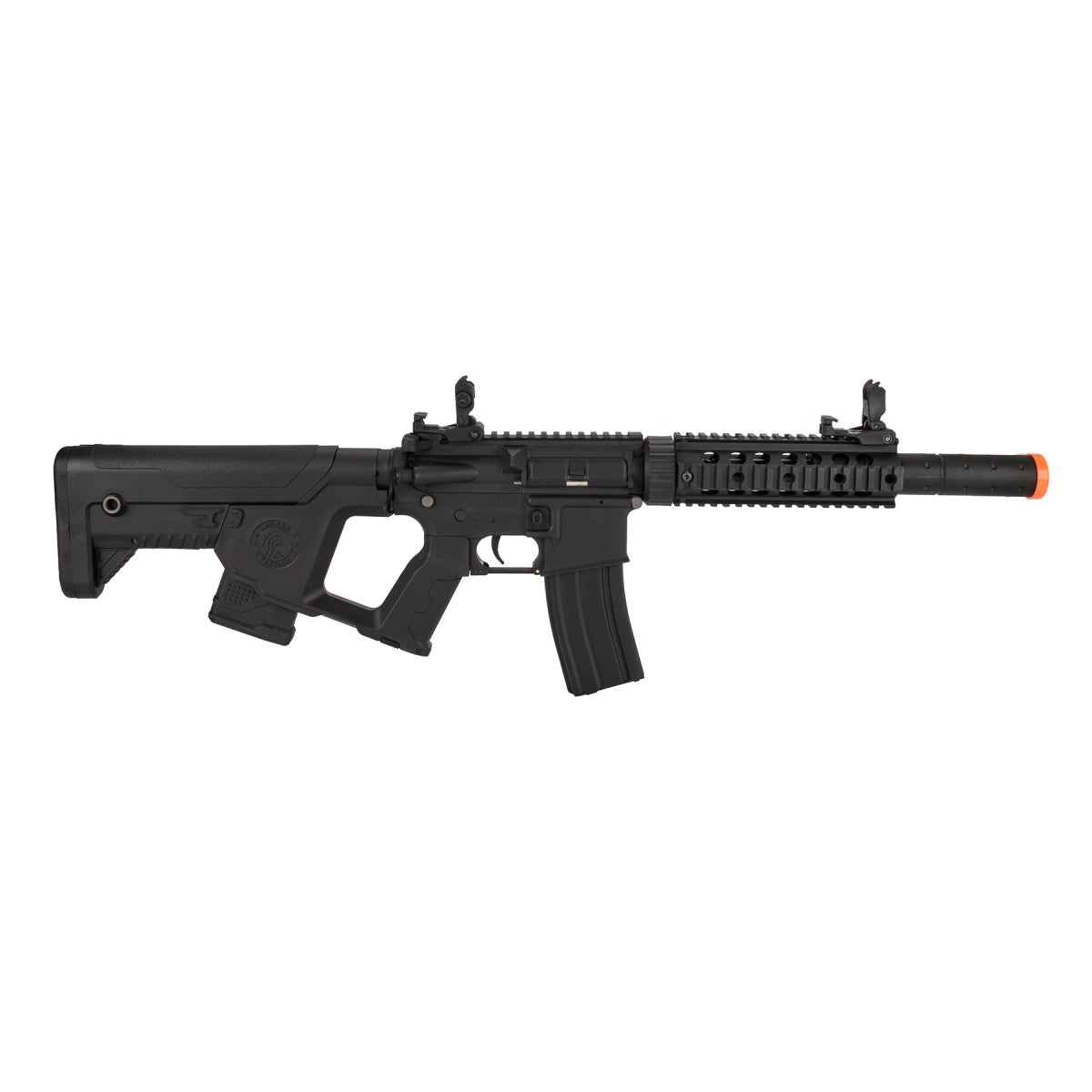 Lancer Tactical LT-15BBL-G2 Gen 2 AEG Rifle with Alpha Stock and Mock Suppressor (Black)