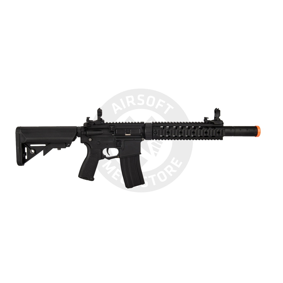 Lancer Tactical Gen 2 M4 SD Carbine Airsoft AEG Rifle with Mock Suppressor (Black)(No Battery and Charger)