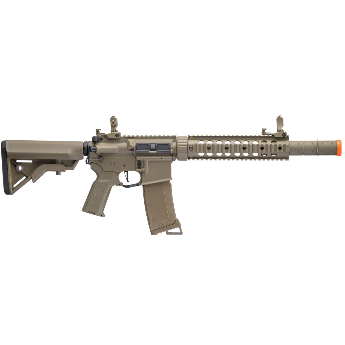 Lancer Tactical Gen 3 Nylon Polymer M4 SD AEG Airsoft Rifle with Mock Suppressor (Color: Tan)