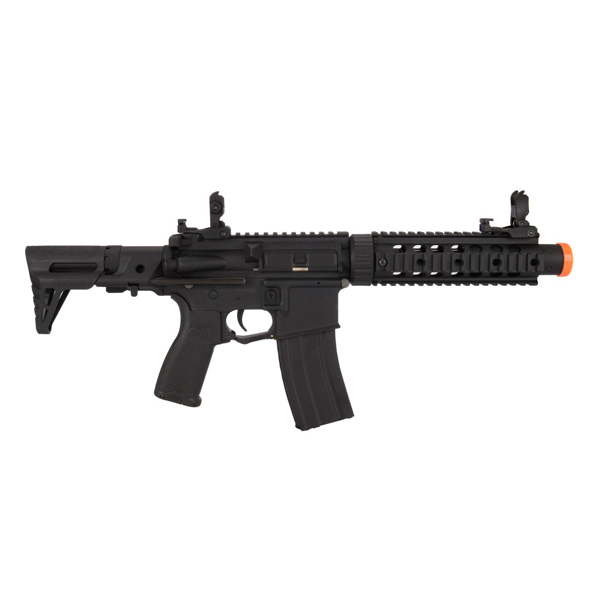 Lancer Tactical LT-15SBDL-G2 Gen 2 AEG Rifle w/ PDW Stock and Mock Suppressor (Color: Black)