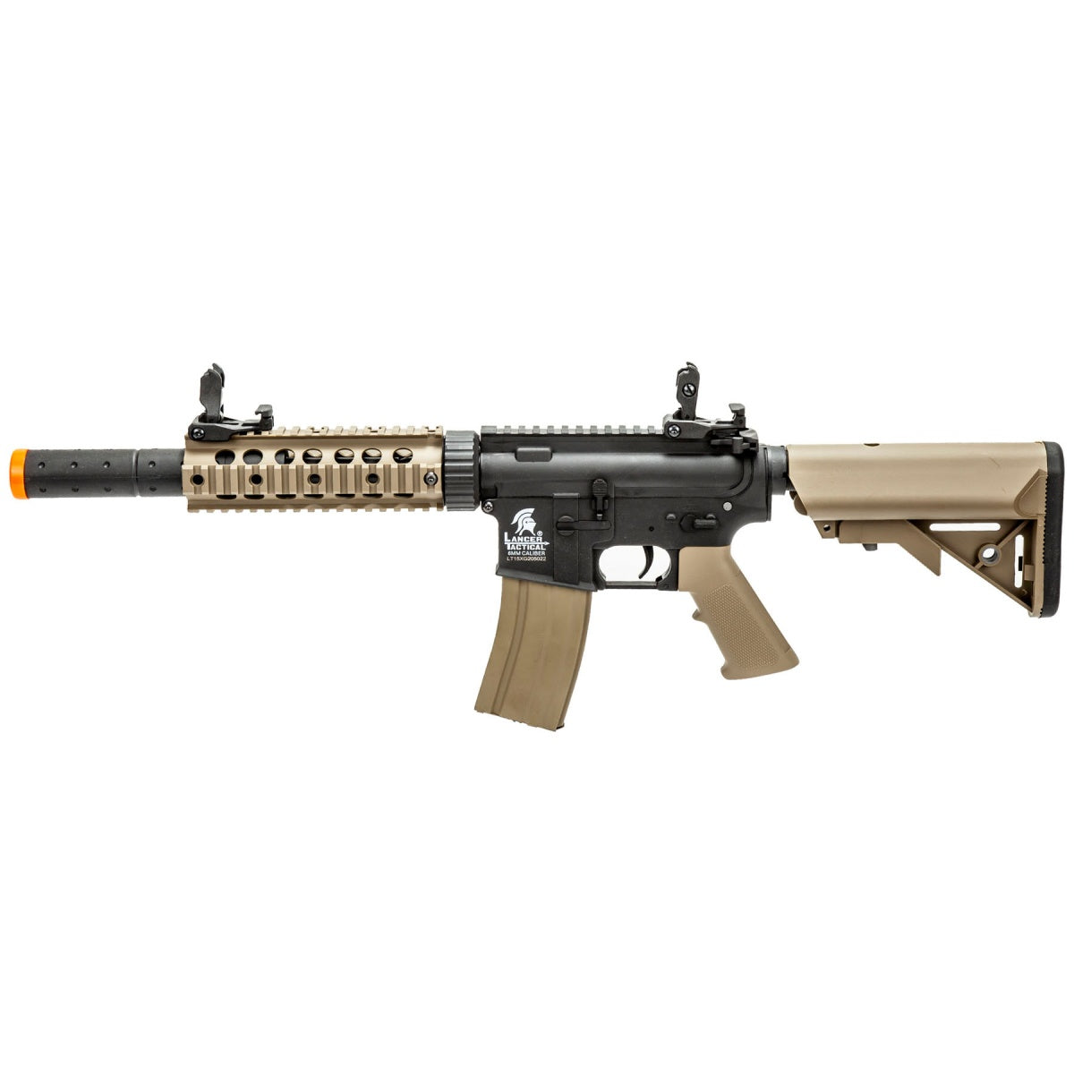 Lancer Tactical Gen 2 7" Nylon Polymer M4 Airsoft AEG with Mock Suppressor (Color: Black / Tan)