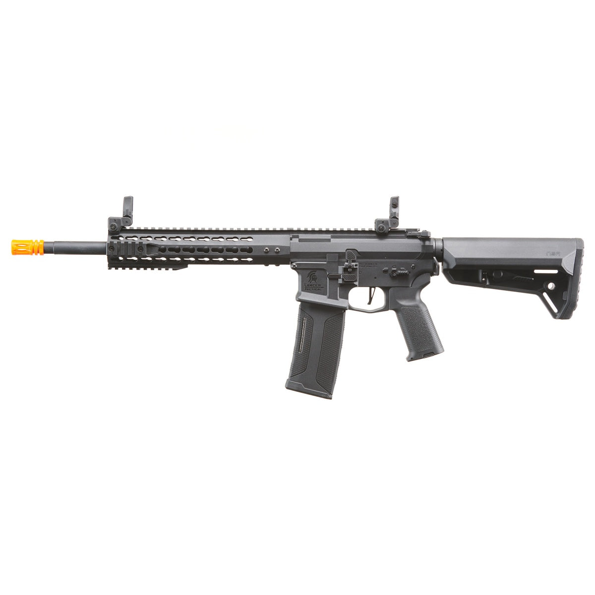 Lancer Tactical Gen 2 10" Keymod M4 Carbine AEG w/ Ambidextrous NSR Receiver & NSR Stock - (Black)