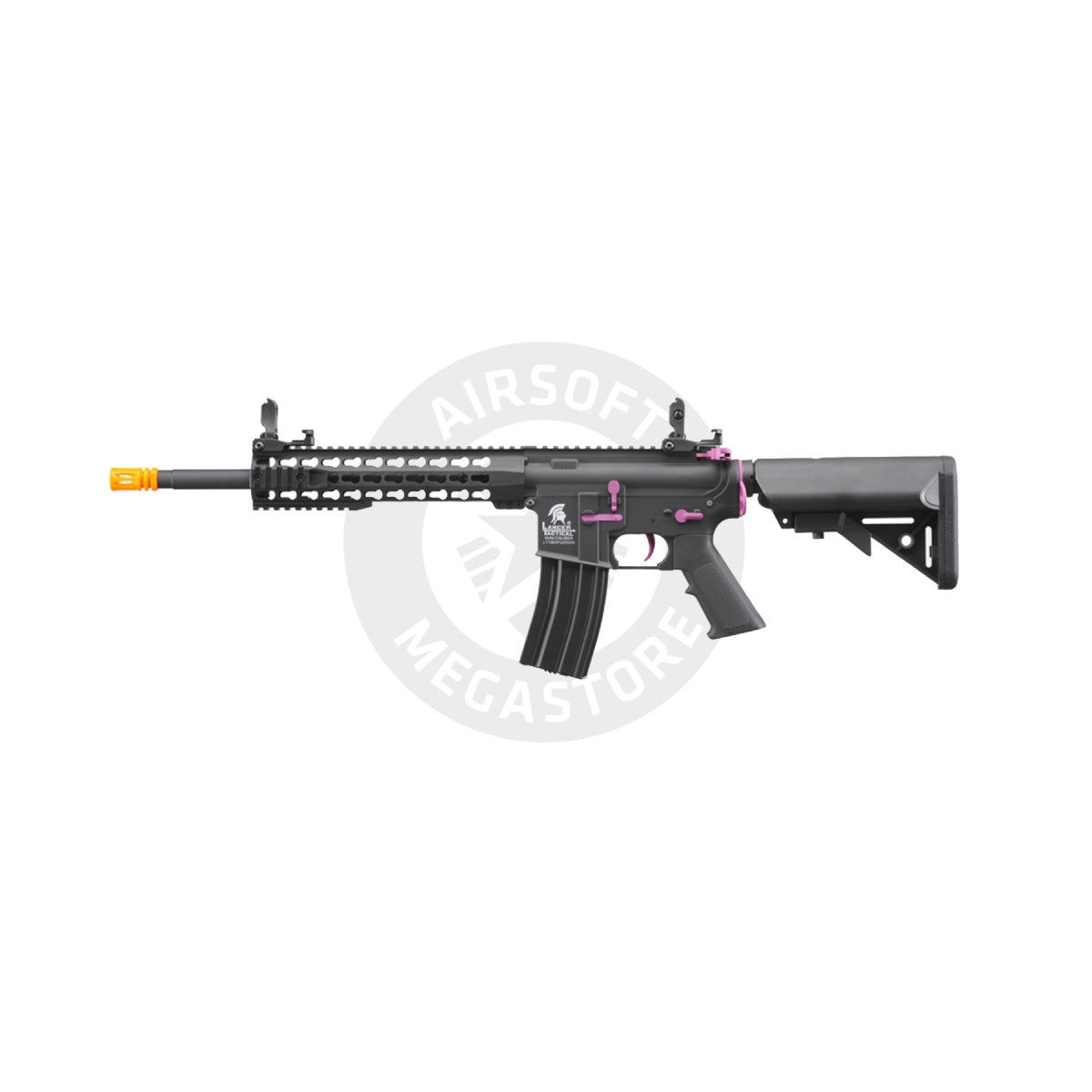 Lancer Tactical Gen 2 13.5" Keymod M4 Carbine Airsoft AEG Rifle (Black / Purple)(No Battery and Charger)
