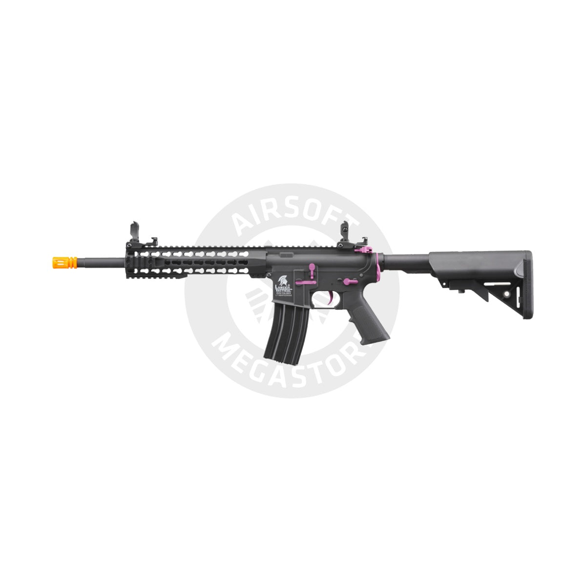 Lancer Tactical Gen 2 13.5" Keymod M4 Carbine Airsoft AEG Rifle (Black / Purple)(No Battery and Charger)