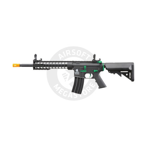Lancer Tactical Gen 2 13.5" Keymod M4 Carbine Airsoft AEG Rifle (Black / Green)(No Battery and Charger)