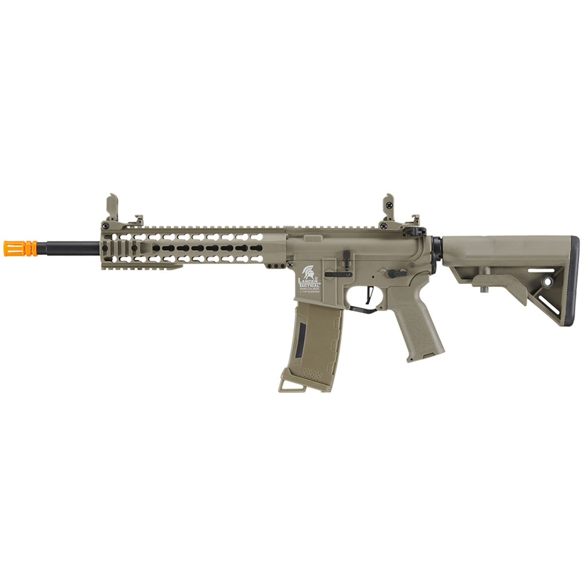 Lancer Tactical Gen 3 10" Keymod Airsoft M4 Carbine AEG Rifle (Color: Tan)