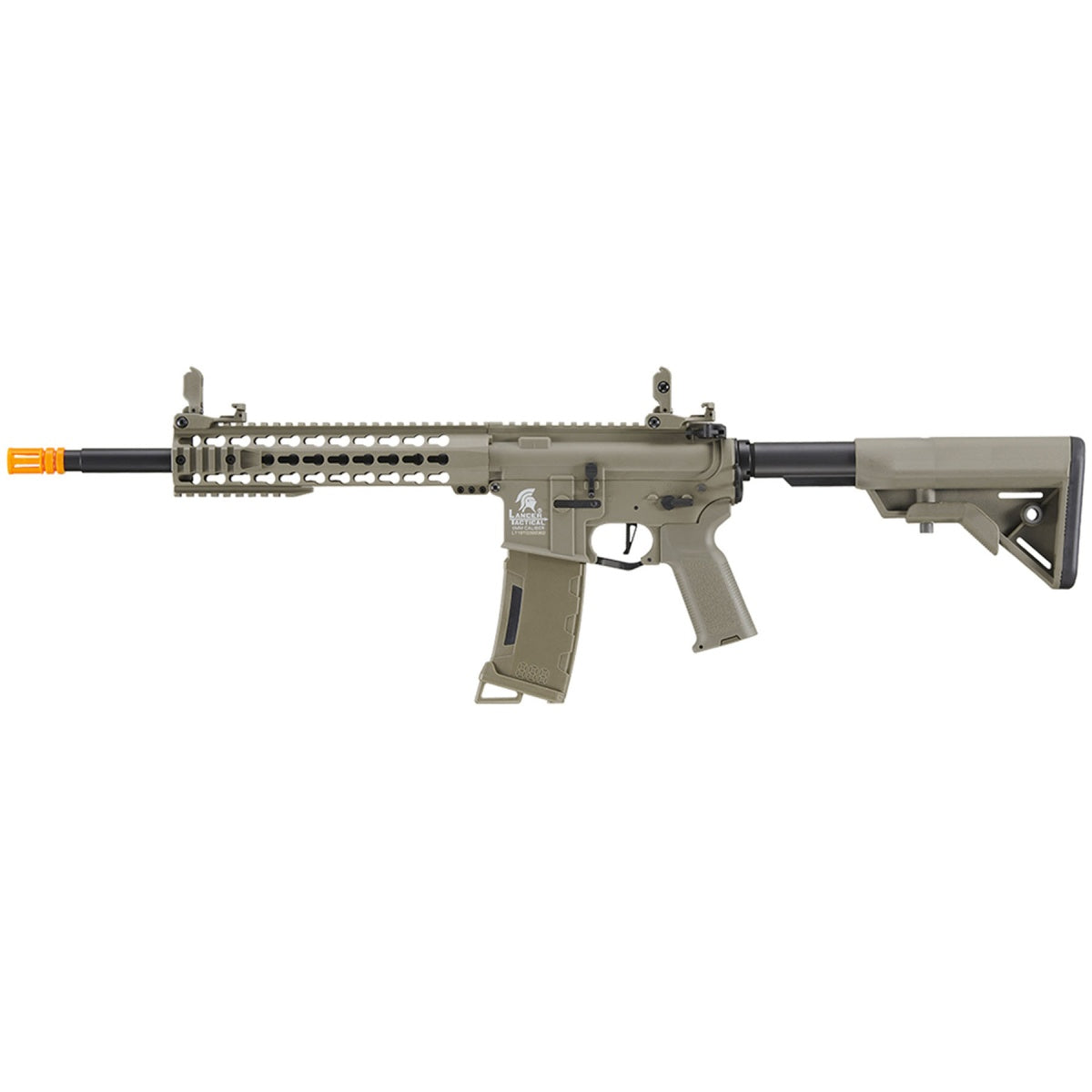 Lancer Tactical Gen 3 10" Keymod Airsoft M4 Carbine AEG Rifle (Color: Tan)