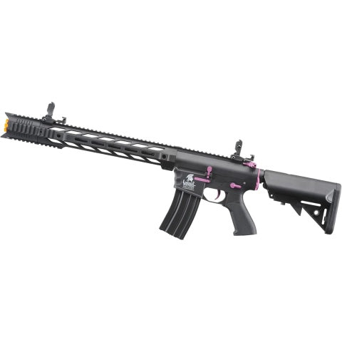 Lancer Tactical LT-25 Gen 2 M4 SPR Interceptor AEG Rifle - Black w/ Purple