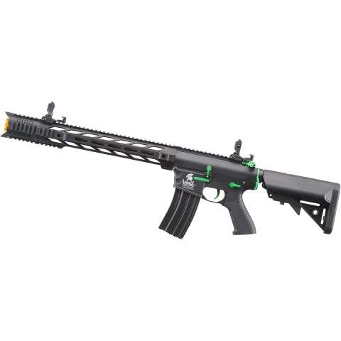 Lancer Tactical LT-25 Gen 2 M4 SPR Interceptor AEG Rifle - Black w/ Green
