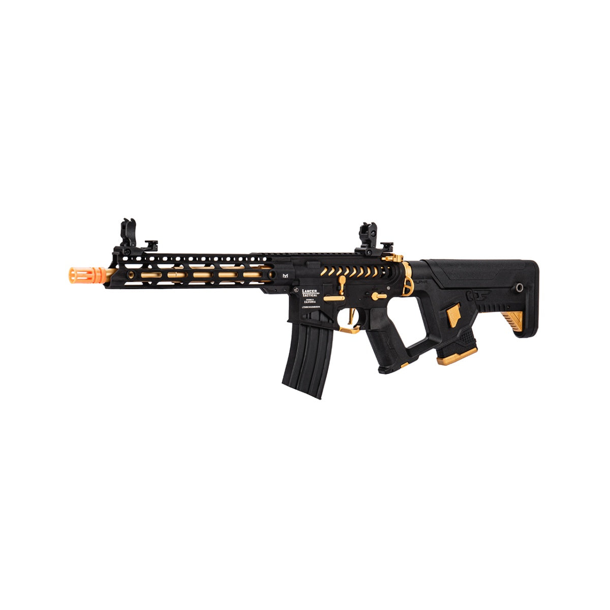 Lancer Tactical Enforcer Blackbird Skeleton AEG w/ Alpha Stock (Color: Black & Gold)