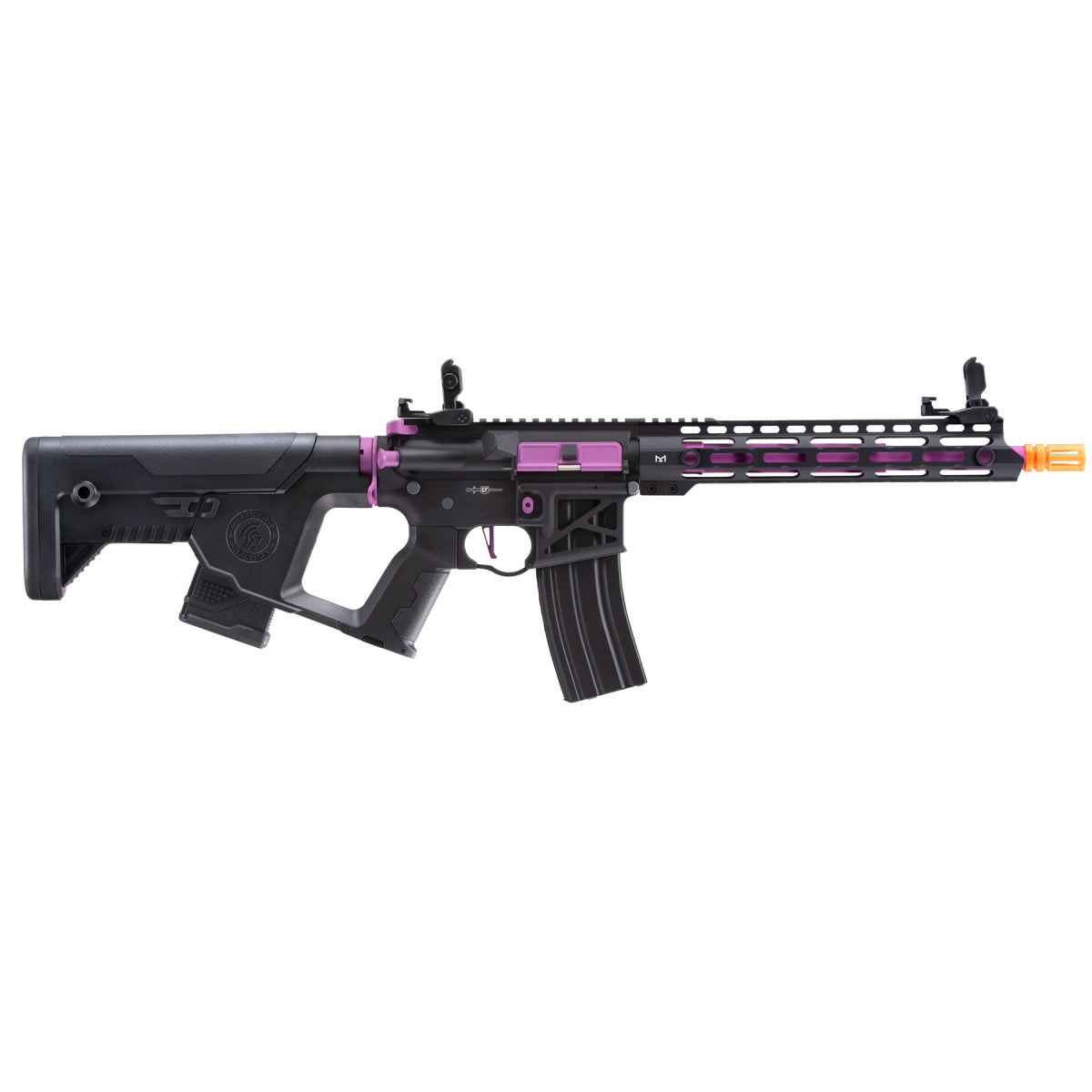 Lancer Tactical [Low FPS] Enforcer Blackbird Skeleton AEG w/ Alpha Stock (Color: Black and Purple)