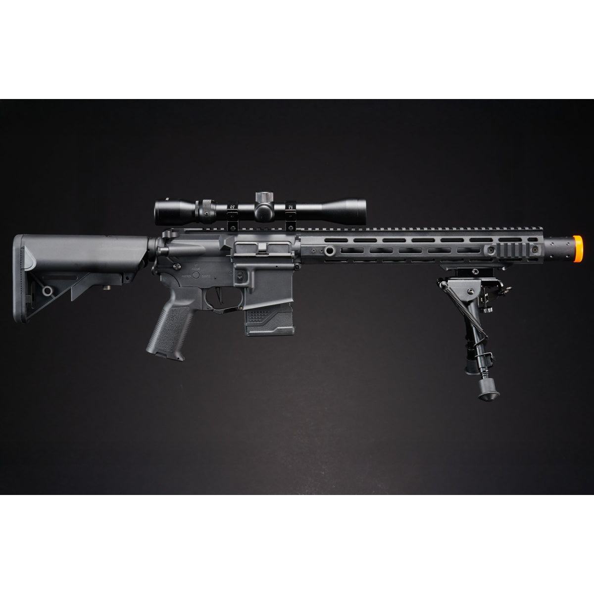 Lancer Tactical Gen 2 Hellion M-LOK 10" M4 AEG w/ Ambidextrous NSR Receiver & NSR Stock - BLACK
