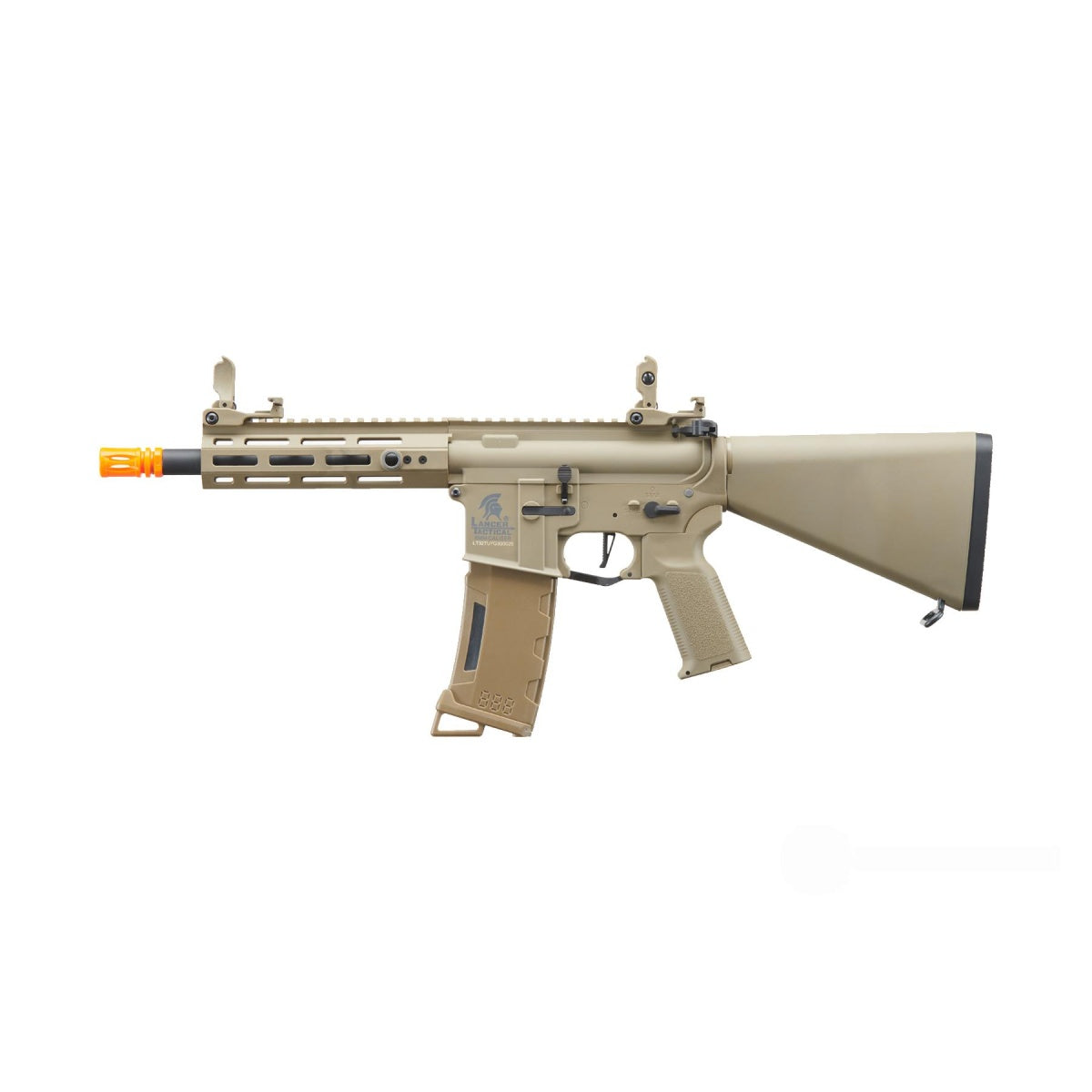 Lancer Tactical Gen 3 Hellion 7" M-LOK Airsoft AEG Rifle w/ Stubby Stock (Color: Tan)