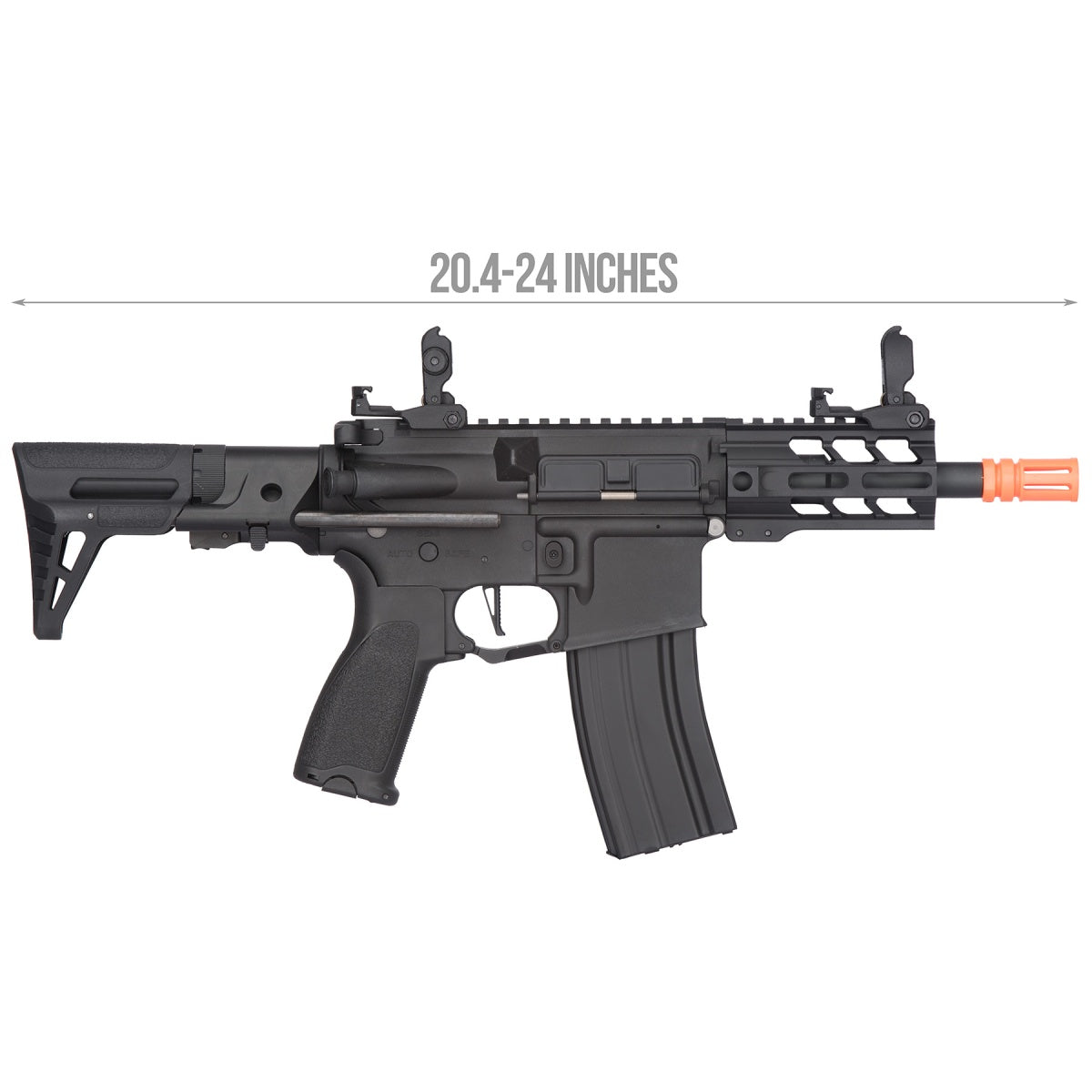 Lancer Tactical Enforcer Hybrid Gen 2 BATTLE HAWK 4" PDW AEG [LOW FPS] - BLACK w/ Deans Connector