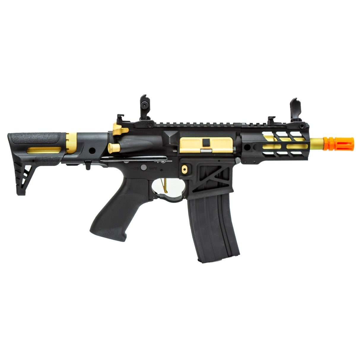 Lancer Tactical Enforcer Gen 2 Battle Hawk 4" PDW AEG (Color: Black / Gold)