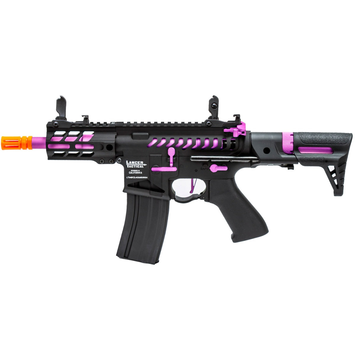 Lancer Tactical Enforcer Gen 2 Battle Hawk 4" PDW AEG (Color: Black / Purple)