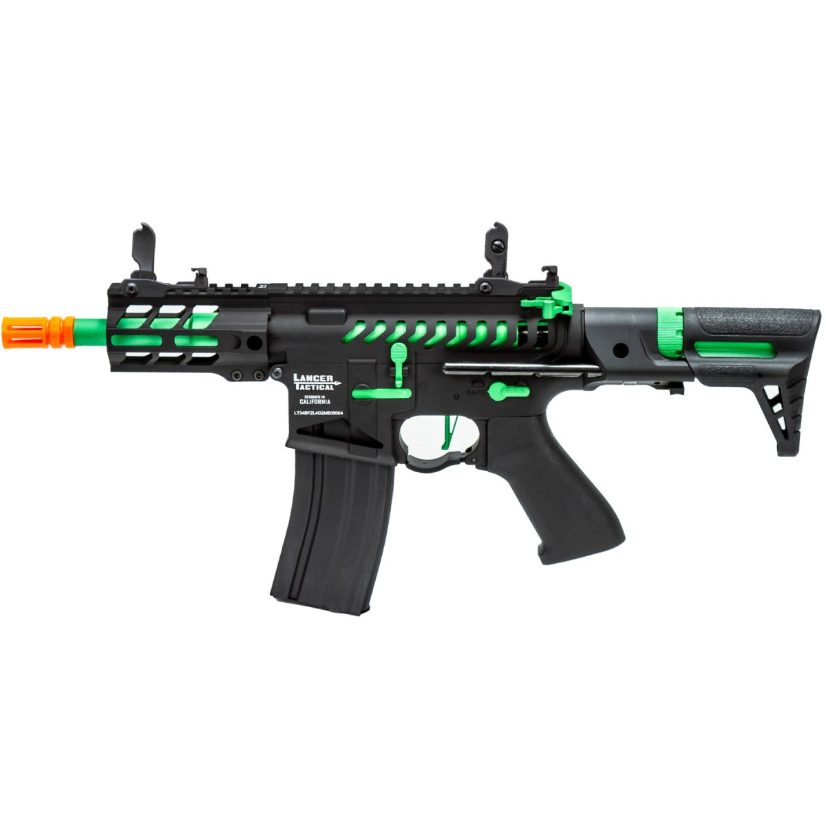 Lancer Tactical Enforcer Gen 2 Battle Hawk 4" PDW AEG (Color: Black / Green)