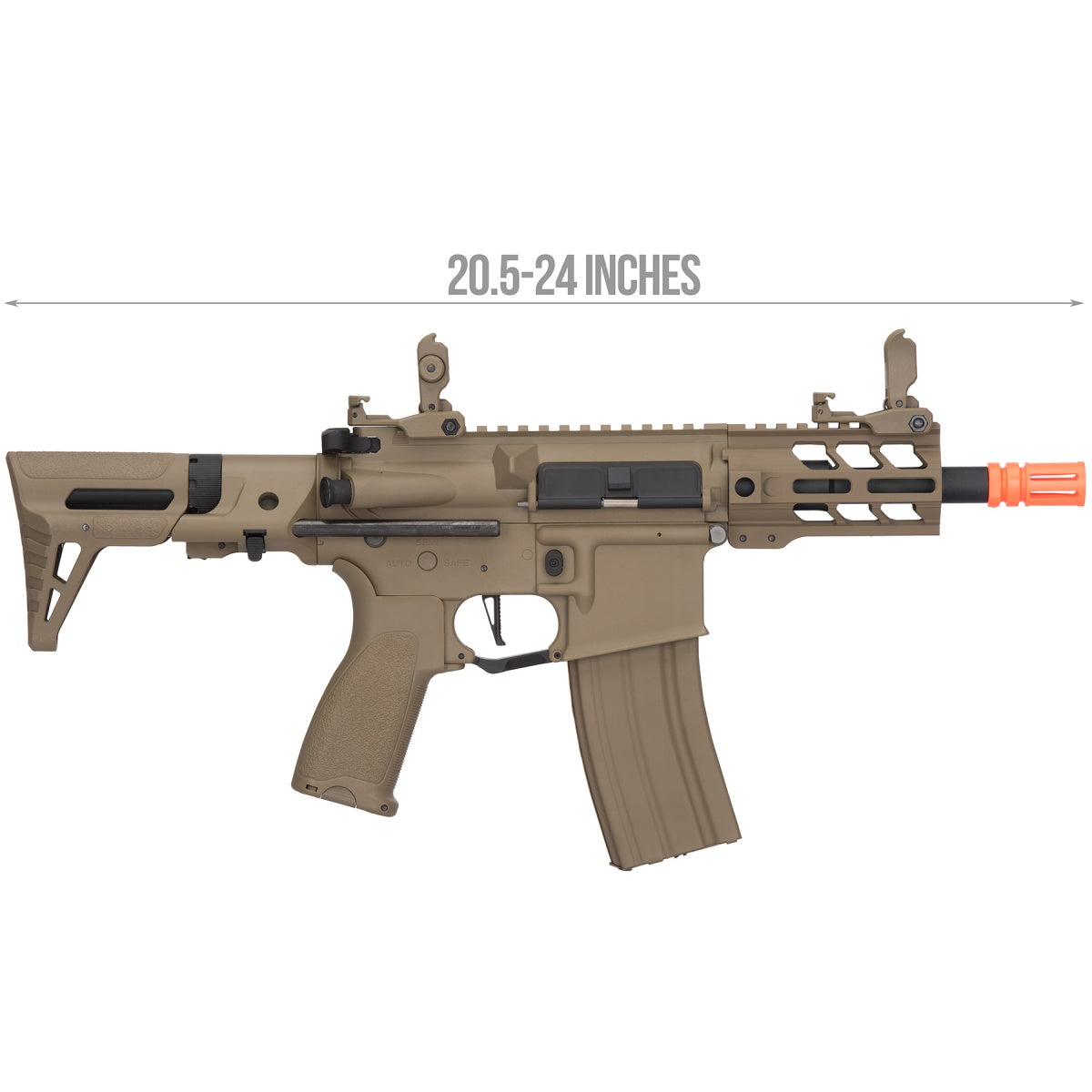 Lancer Tactical Enforcer Hybrid Gen 2 BATTLE HAWK 4" PDW AEG [LOW FPS] - TAN