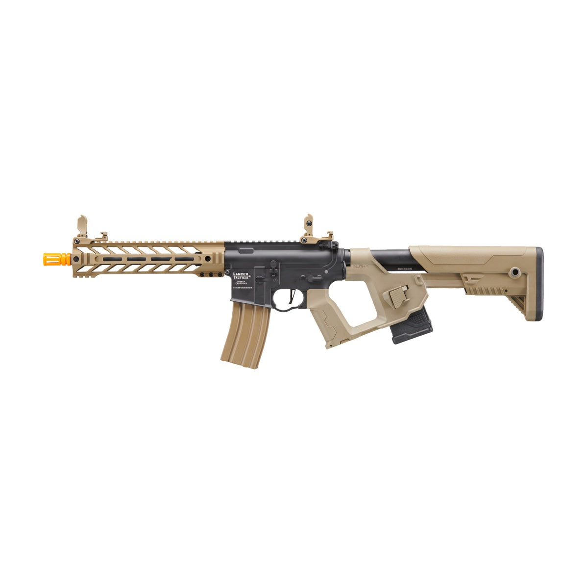 Lancer Tactical Two-Tone Enforcer Battle Hawk Airsoft AEG w/ Alpha Stock (Color: Black / Tan)