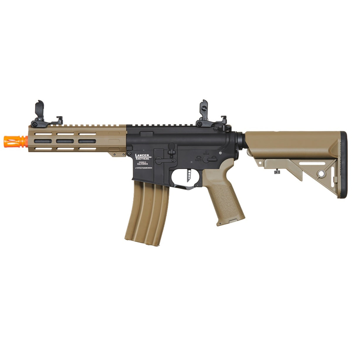 Lancer Tactical Viking 7" M-LOK Proline Series M4 Airsoft Rifle w/ Crane Stock (Color: Two-Tone)