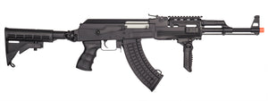 Lancer Tactical Airsoft Full Metal AK-47 LT-728C Airsoft AEG Rifle w/ Retractable Stock (Color: Black)