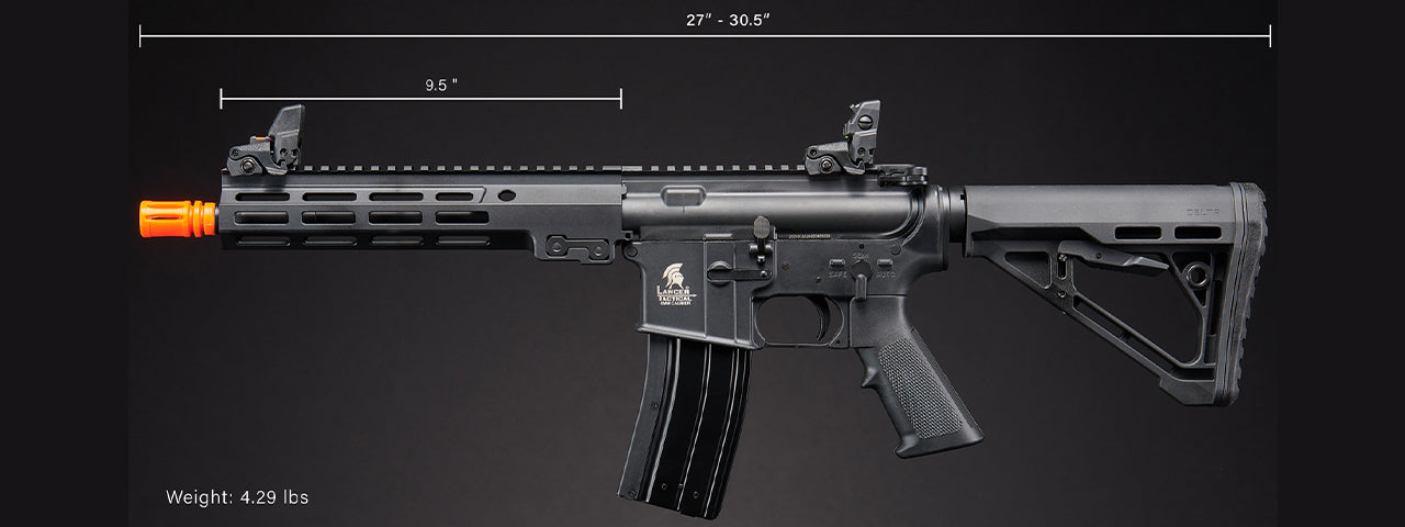 Lancer Tactical Block 3 9.5 Gas Blowback Polymer Airsoft Rifle w/ MLOK Rail by Golden Eagle - (Black)