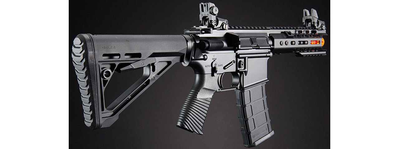 Lancer Tactical Wirecutter M4 Shorty 7 Gas Blowback Full Metal Airsoft Rifle w/ MLOK Rail by Golden Eagle - (Black)