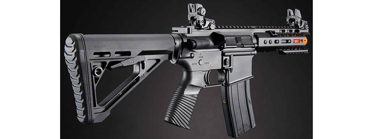 Lancer Tactical Wirecutter M4 Shorty 7 Gas Blowback Polymer Airsoft Rifle w/ MLOK Rail by Golden Eagle - (Black)