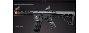 Lancer Tactical Wirecutter M4 Shorty 7 Gas Blowback Polymer Airsoft Rifle w/ MLOK Rail by Golden Eagle - (Black)
