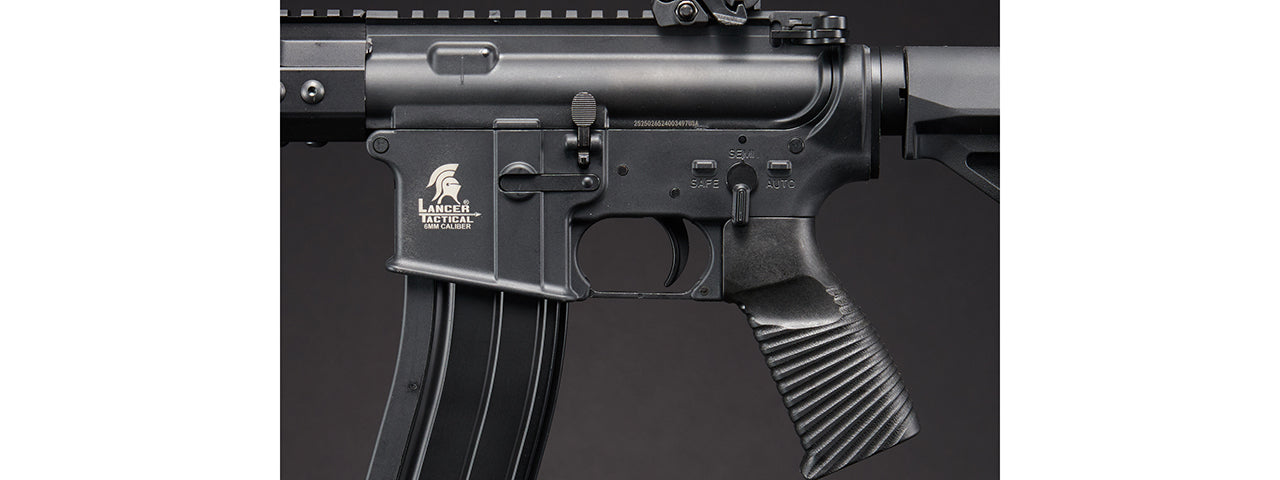 Lancer Tactical Wirecutter M4 Shorty 7 Gas Blowback Polymer Airsoft Rifle w/ MLOK Rail by Golden Eagle - (Black)