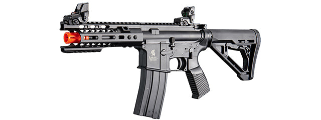 Lancer Tactical Wirecutter M4 Shorty 7 Gas Blowback Polymer Airsoft Rifle w/ MLOK Rail by Golden Eagle - (Black)