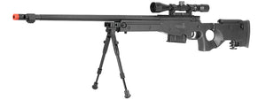 LT-96D AWP GAS POWERED BOLT ACTION RIFLE W/ SCOPE & BI-POD (COLOR: BLACK)