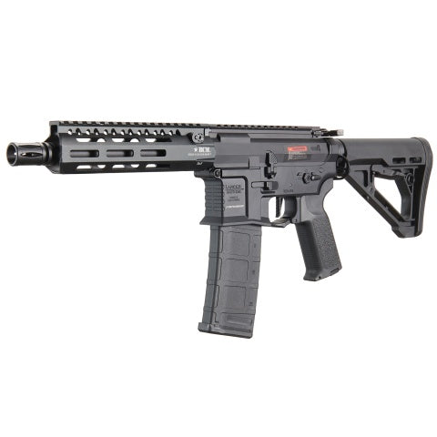 Lancer Tactical Gen 4 Predator SBR AEG w/ BCM Gunfighter Rail System & Nebula II ETU - (Black) - 7"