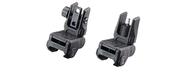 Lancer Tactical LT M4 Flip Up Front and Rear Sight Set - (Black)