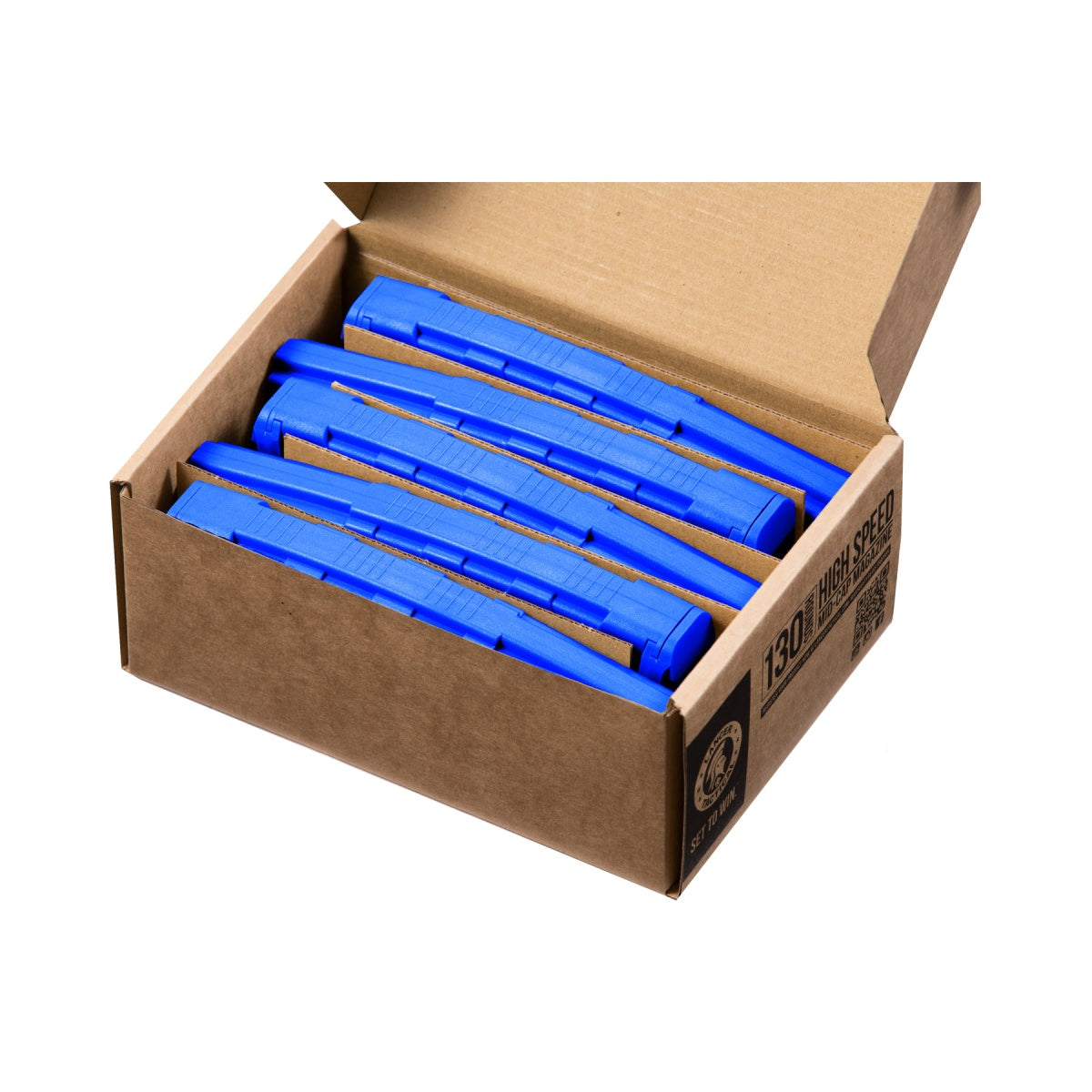 Lancer Tactical 130 Round High Speed Mid-Cap Magazine Pack of 5 (Blue)