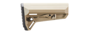 Lancer Tactical Adjustable NSR AEG Rifle Stock Without Buffer Tube - (Tan)