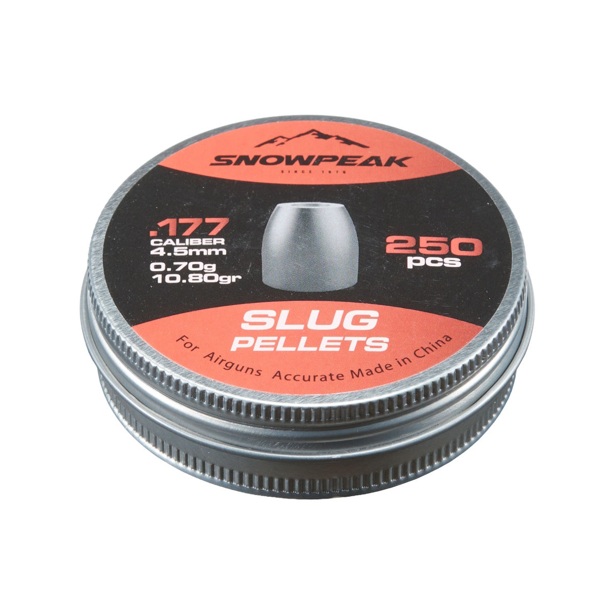 Snowpeak 4.5mm .177 Caliber 0.7g Slug Airgun Pellets - 250 Rounds