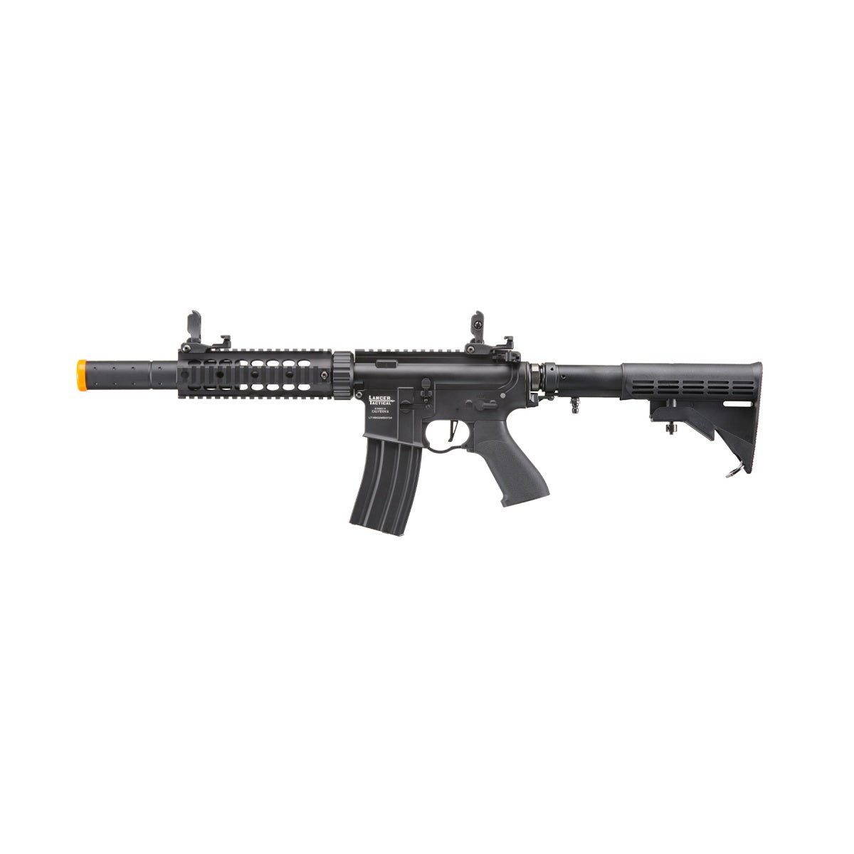 Lancer Tactical Full Metal Legion HPA SD Carbine Airsoft Rifle w/ External Tank (Color: Black) "Simi Auto Only"