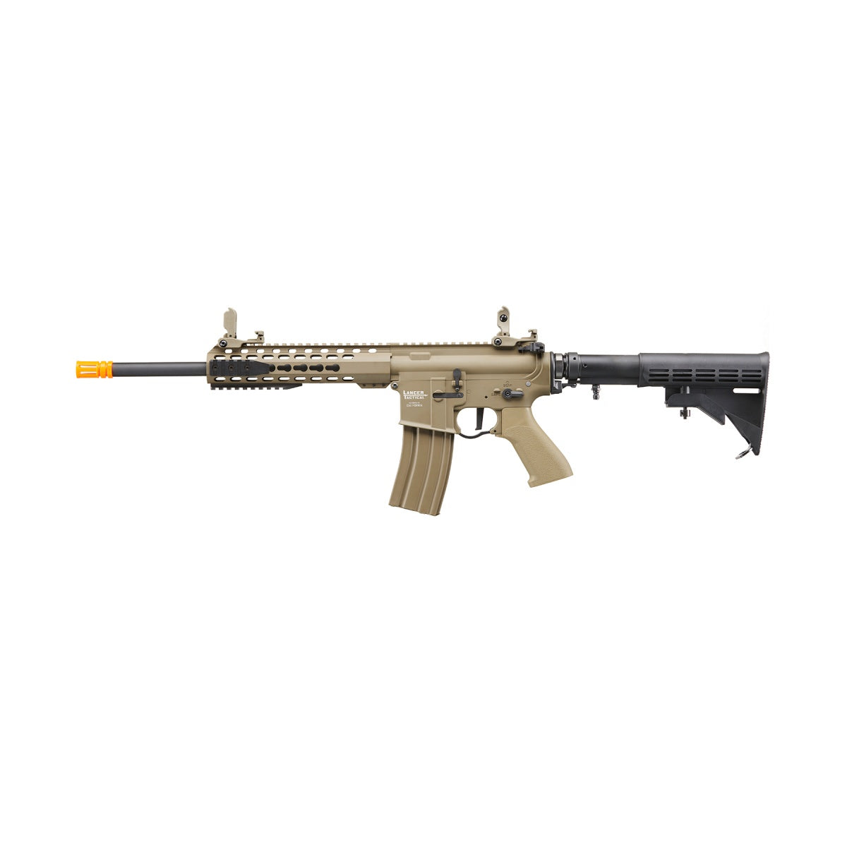 Lancer Tactical Full Metal Legion HPA KeyMod M4 Carbine Airsoft Rifle w/ External Tank (Color: Tan)