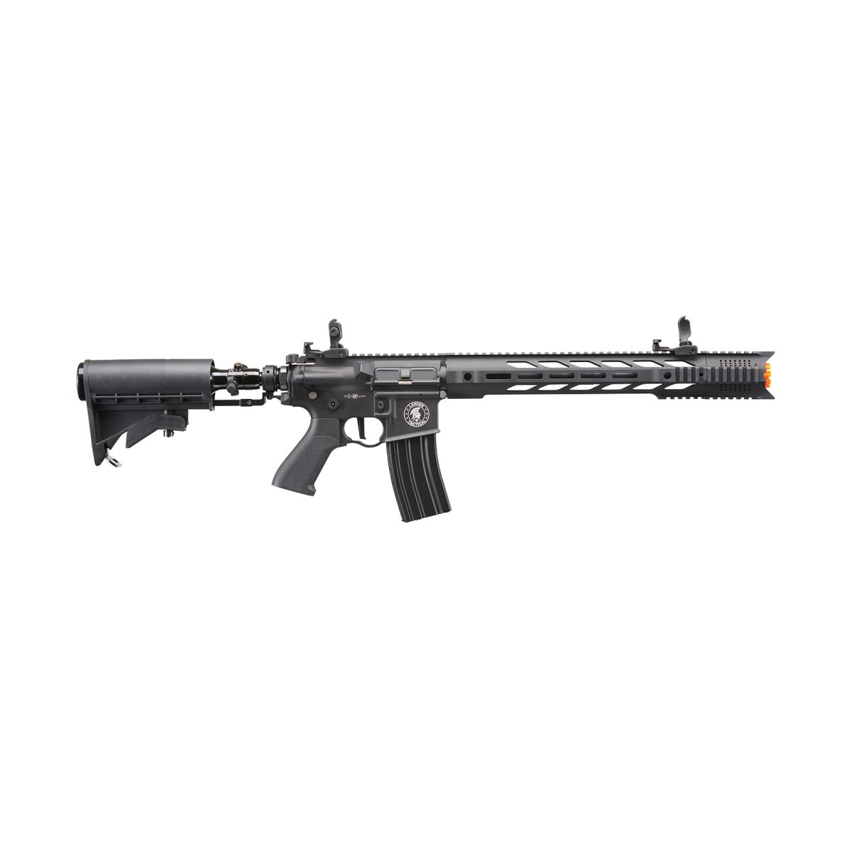 Lancer Tactical Full Metal Legion HPA M4 SPR Interceptor Airsoft Rifle w/ Stock Mounted Tank (Color: Black) - "Semi-Auto Only"