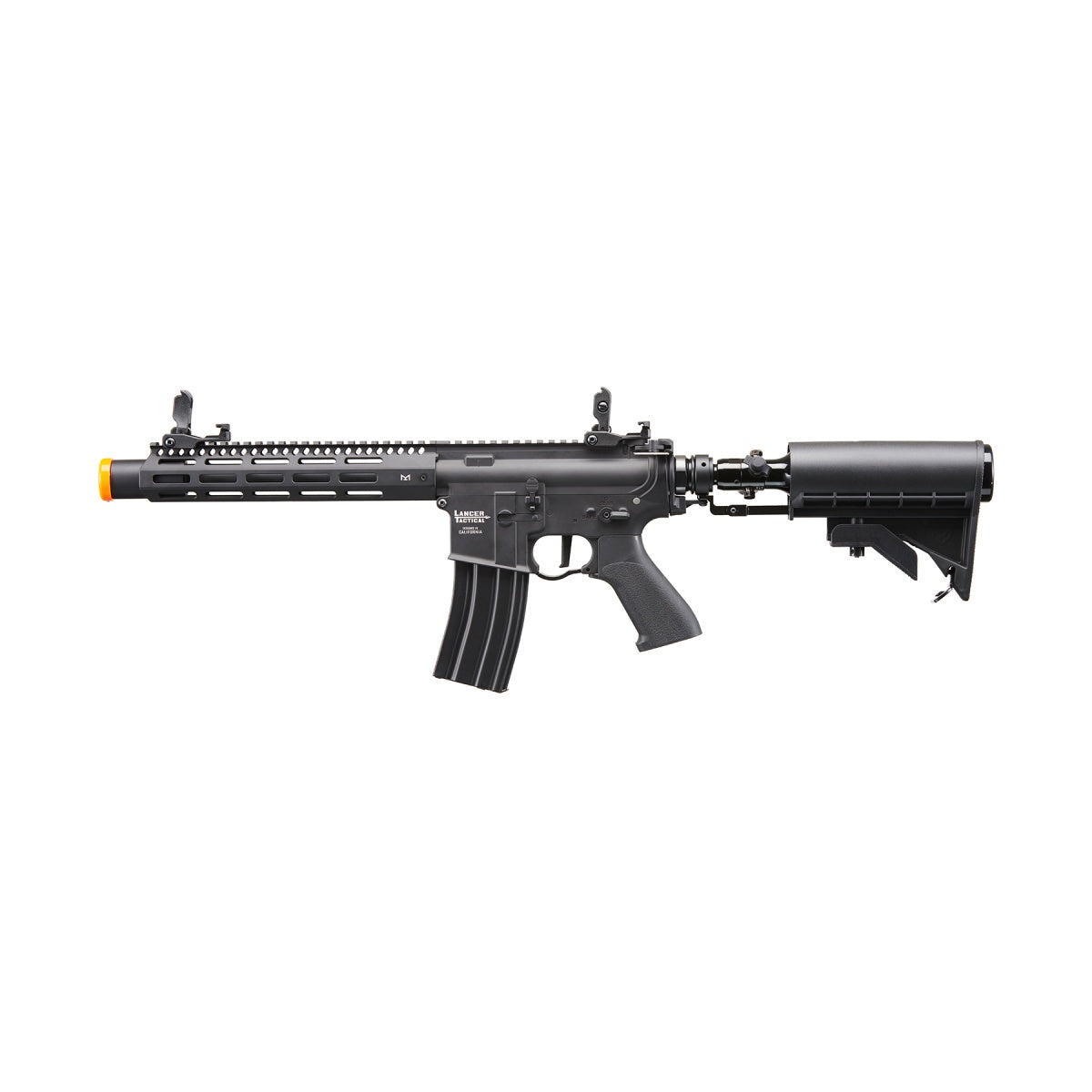 Lancer Tactical Full Metal Legion HPA M-LOK 10"Airsoft M4 Rifle w/ Stock Mounted Tank (Color: Black) - "Semi-Auto Only"