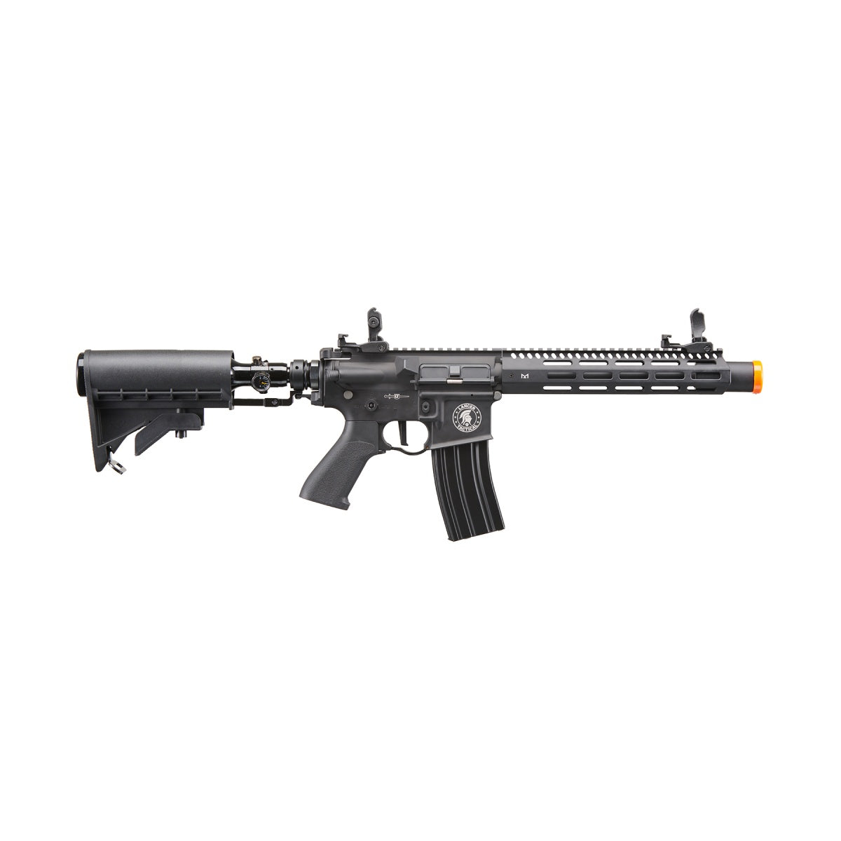 Lancer Tactical Full Metal Legion HPA M-LOK 10"Airsoft M4 Rifle w/ Stock Mounted Tank (Color: Black) - "Semi-Auto Only"