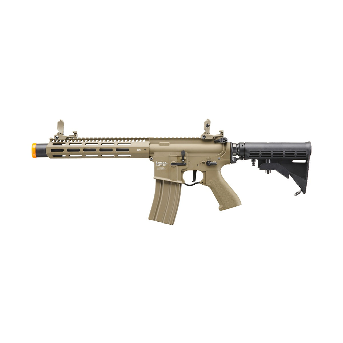 Lancer Tactical Full Metal Legion HPA 10" M-LOK M4 Airsoft Rifle w/ External Tank (Color: Tan) "Semi-Auto Only"