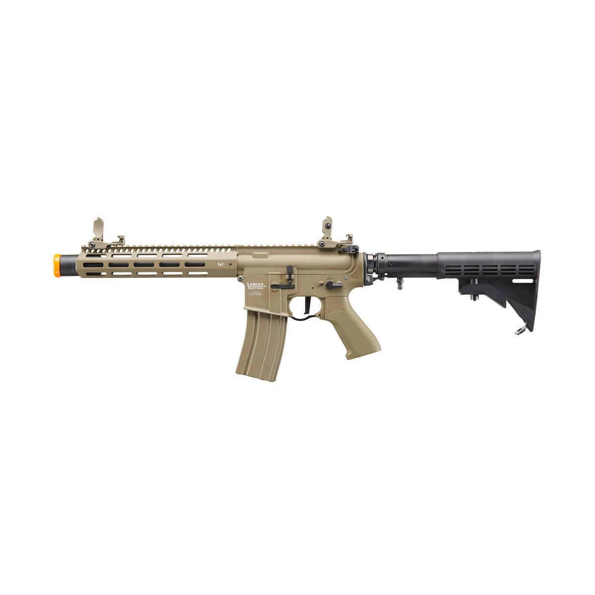 Lancer Tactical Full Metal Legion HPA 10" M-LOK M4 Airsoft Rifle w/ External Tank (Color: Tan) "Semi-Auto Only"