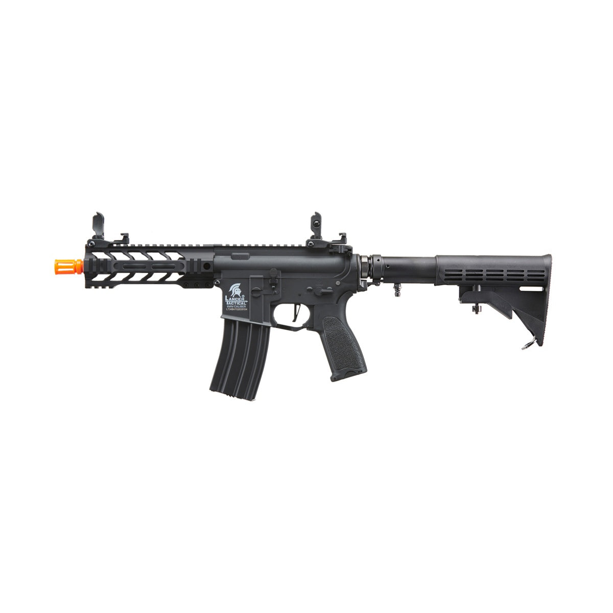 Lancer Tactical Full Metal Legion HPA Enforcer Battle Hawk 7" Airsoft Rifle w/ External Tank (Color: Black) "Simi Auto Only"