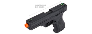 Lancer Tactical Defender LTX-3 CO2 Half-Blowback Airsoft Pistol (BLACK)