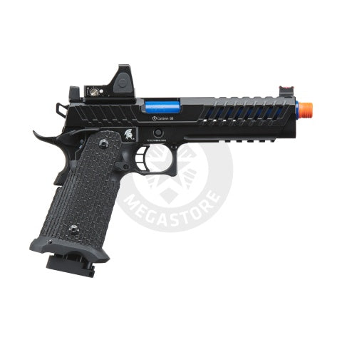 Lancer Tactical Knightshade Hi-Capa Gas Blowback Airsoft Pistol w/ Reflex Red Dot Sight - (Blue)