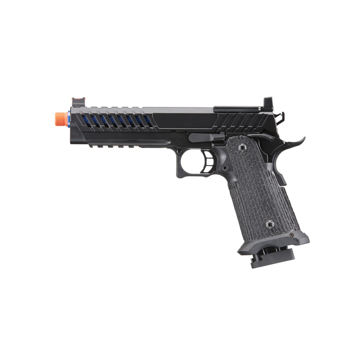Lancer Tactical Knightshade Hi-Capa Gas Blowback Airsoft Pistol w/ Red Dot Mount (Color: Blue)