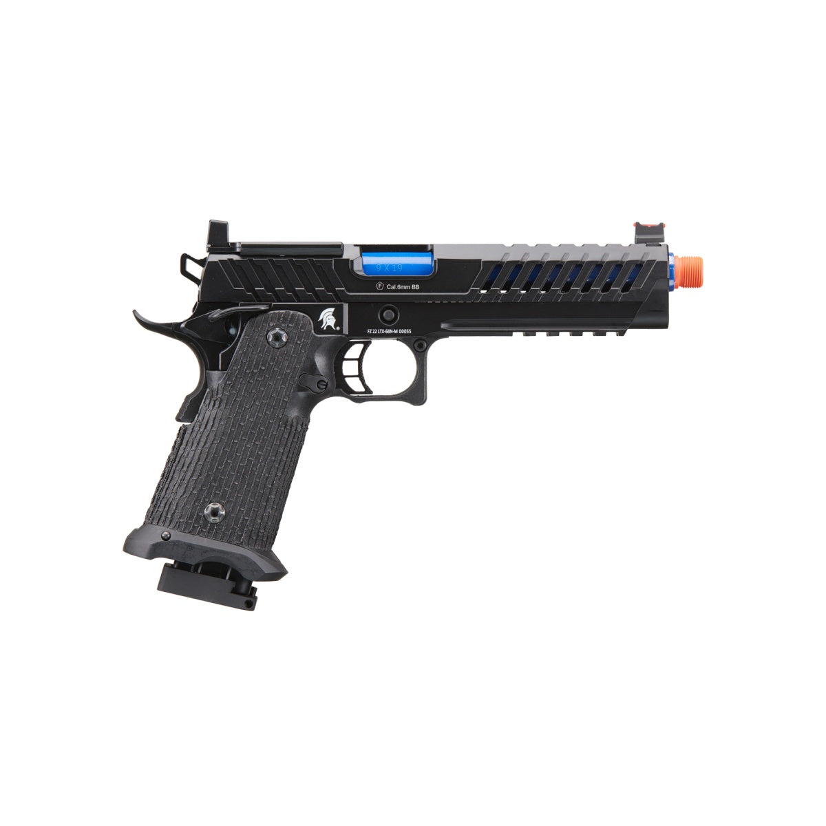 Lancer Tactical Knightshade Hi-Capa Gas Blowback Airsoft Pistol w/ Red Dot Mount (Color: Blue)
